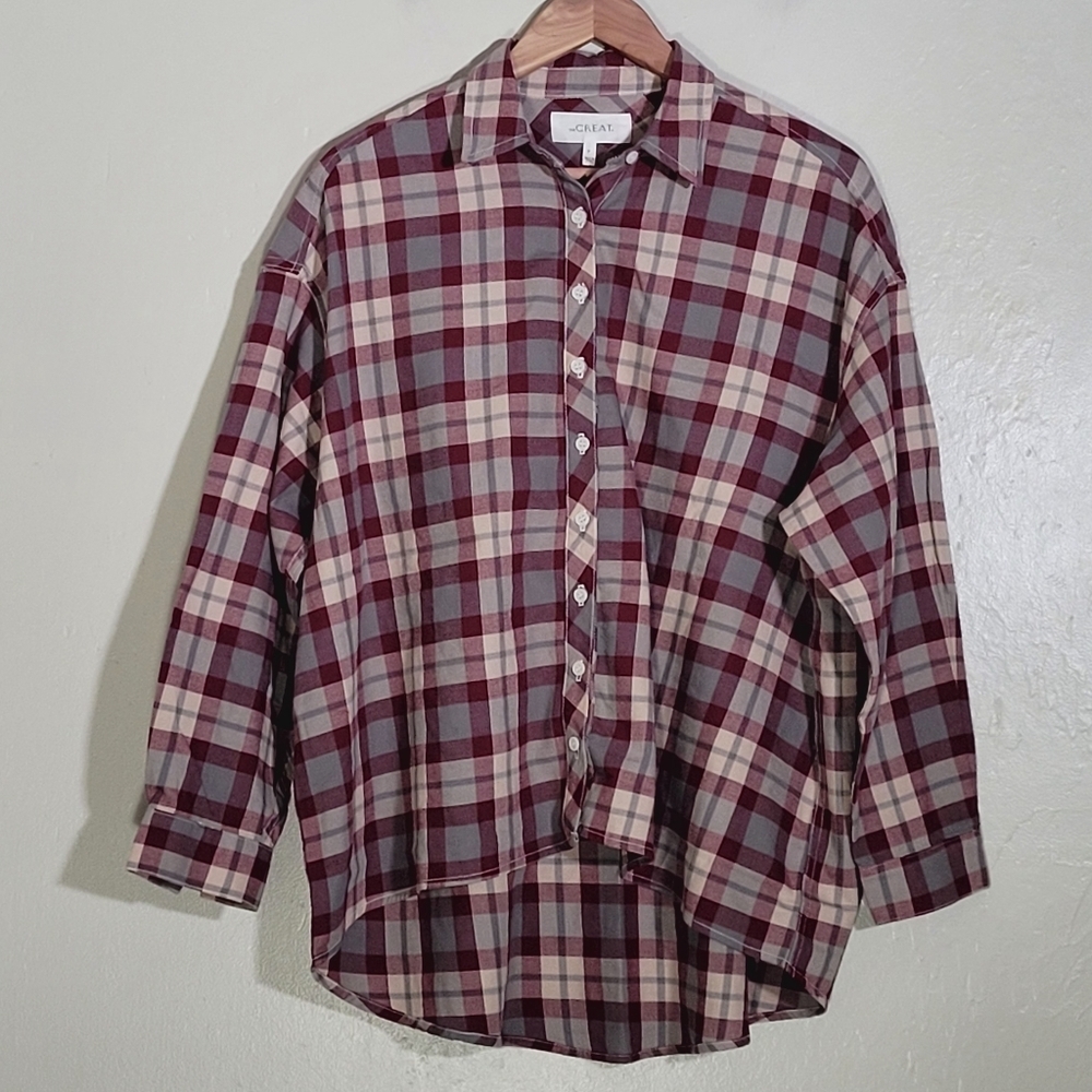 The Great Burgandy Plaid Button Dowm